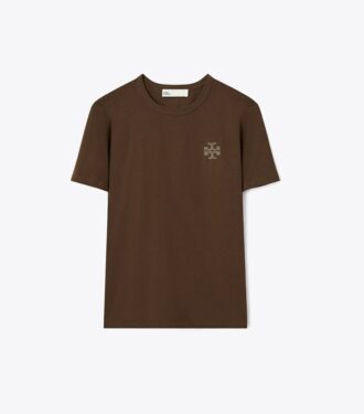 T-shirt con logo decorato