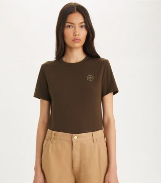T-shirt con logo decorato