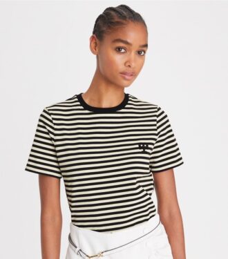 T-shirt con logo ricamato