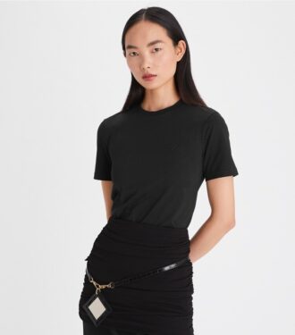 T-shirt con logo ricamato