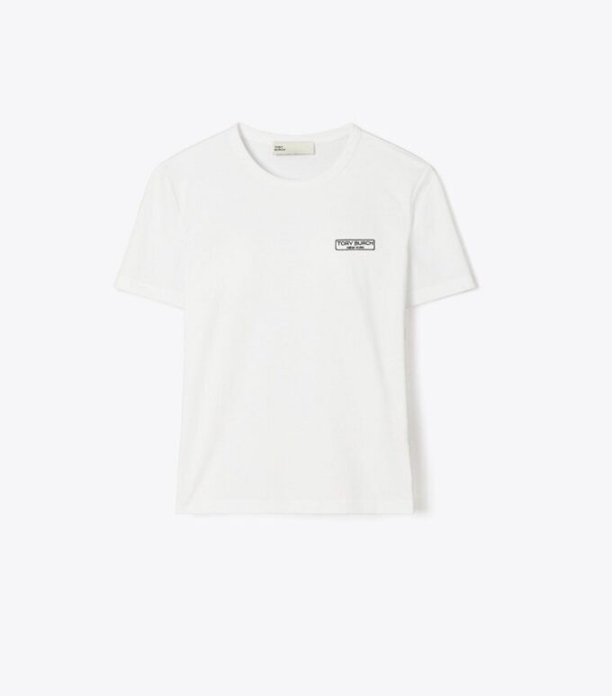 T-shirt con patch logo T-shirt con patch logo
