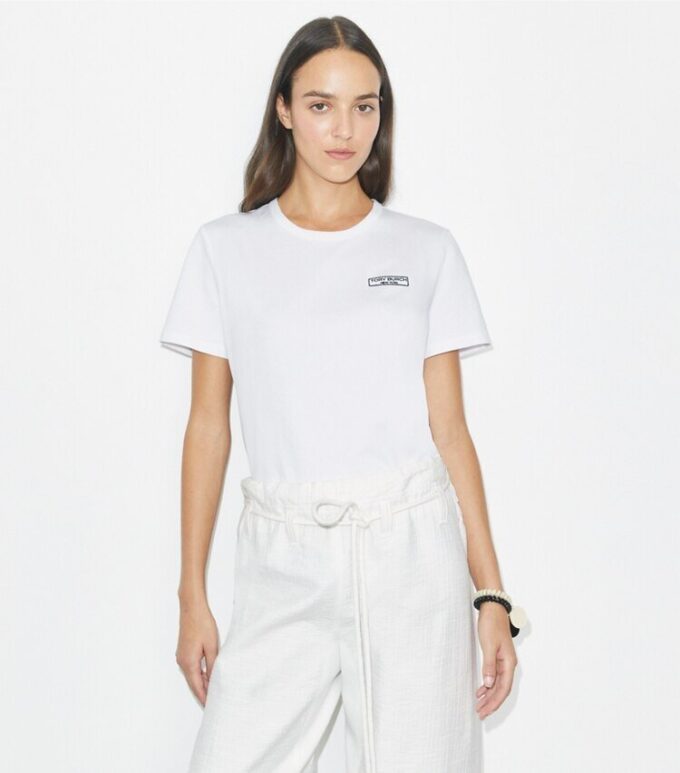 T-shirt con patch logo T-shirt con patch logo