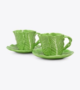 Tazza e piattino Lettuce Ware, set di 2