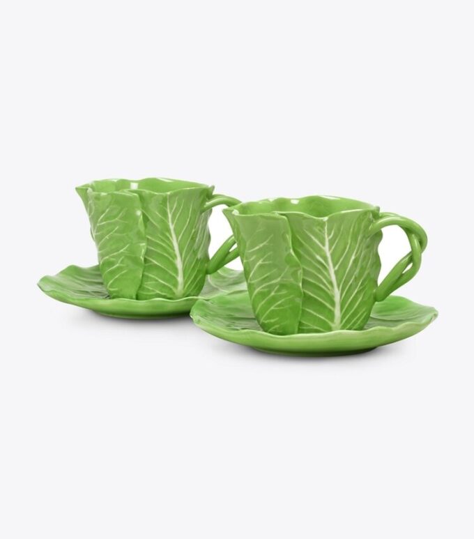 Tazza e piattino Lettuce Ware, set di 2 Tazza e piattino Lettuce Ware, set di 2