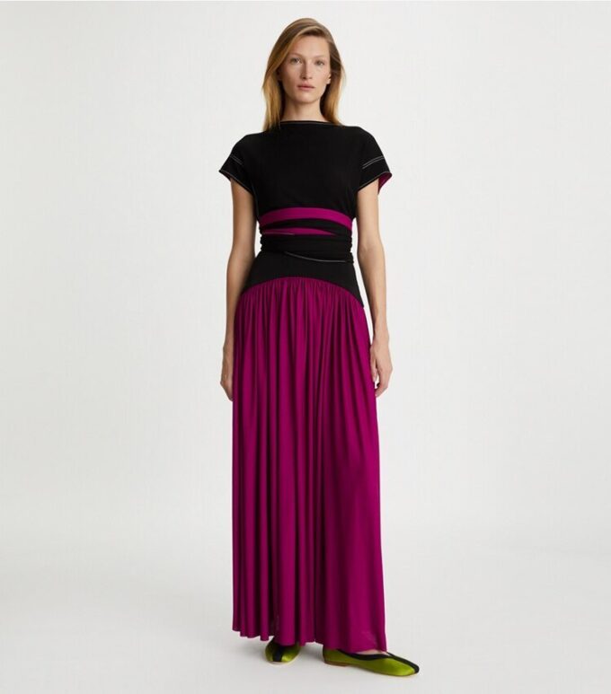 Top avvolgente in jersey crepe Top avvolgente in jersey crepe
