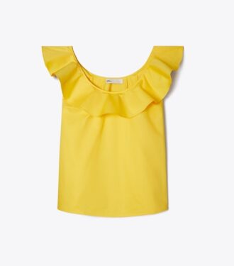 Top con balza in cotone Top con balza in cotone
