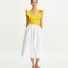 Top con balza in cotone Top con balza in cotone