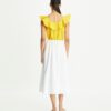 Top con balza in cotone Top con balza in cotone