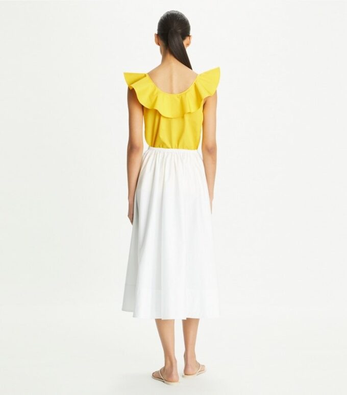 Top con balza in cotone Top con balza in cotone