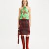 Top con nodo in raso paisley Top con nodo in raso paisley