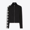 Top con zip e logo riflettente in nylon Top con zip e logo riflettente in nylon