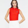 Top con zip in poliestere Top con zip in poliestere