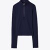 Top corto con mezza zip e maniche lunghe Top corto con mezza zip e maniche lunghe