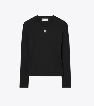 Top in cotone con logo