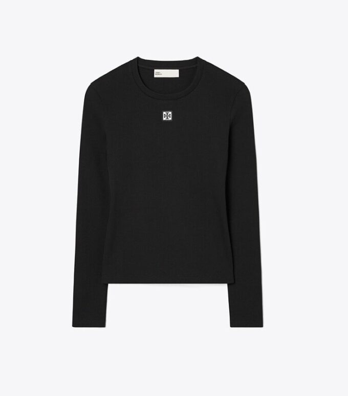 Top in cotone con logo