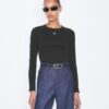 Top in cotone con logo