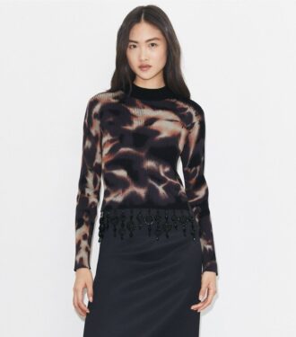 Top in cotone decorato