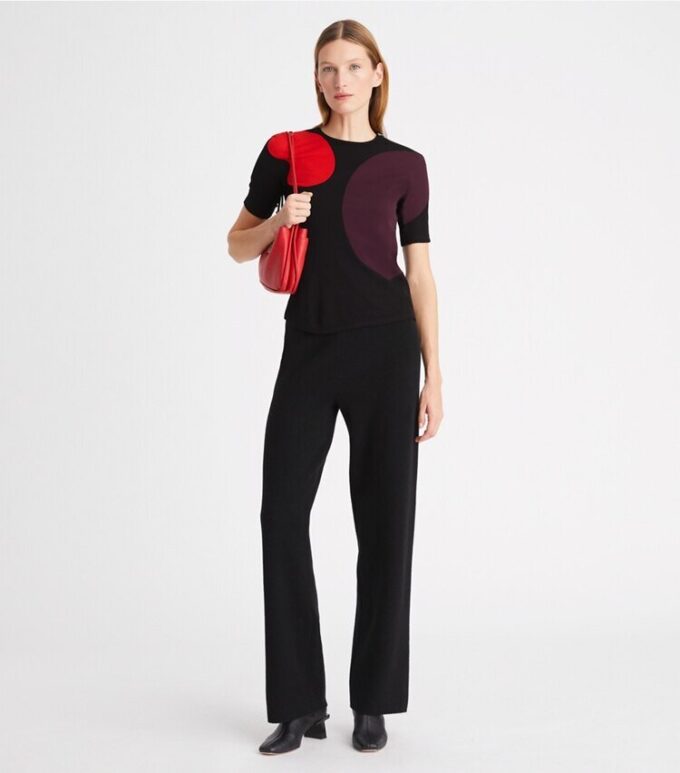 Top in maglia color block Top in maglia color block
