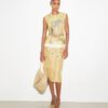 Top in organza stampata