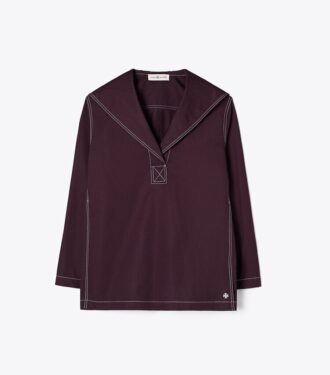 Top in popeline di cotone