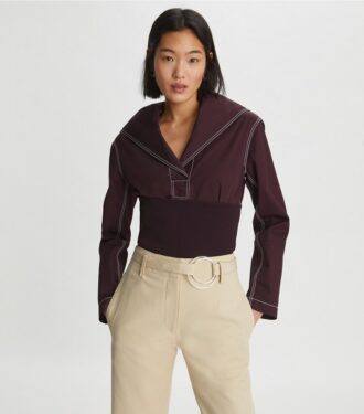 Top in popeline di cotone