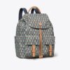 Zaino con patta in nylon stampato