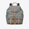 Zaino con patta in nylon stampato